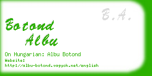 botond albu business card